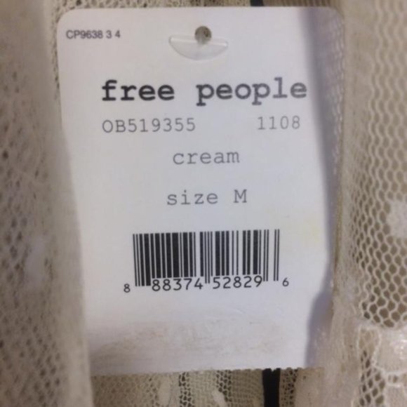 Free People Ivory Lace Top - NEW WITH TAGS - Picture 9 of 9
